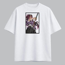 Kokushibo Demon Slayer Anime Nakışlı Tişört Unisex %100 Pamuk
