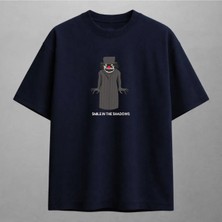 Smile In The Shadows Korku Karakteri Nakışlı Tişört Unisex %100 Pamuk