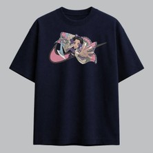 Shinobu Kocho Demon Slayer Anime Nakışlı Tişört Unisex %100 Pamuk