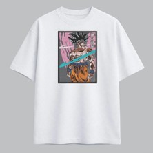 Goku Dragon Ball Anime Nakışlı Tişört Unisex %100 Pamuk