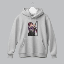 Kokushibo Demon Slayer Anime Nakışlı Kapüşonlu Sweatshirt Unisex Hoodie