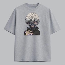 Ken Kaneki Tokyo Ghoul Anime Nakışlı Tişört Unisex %100 Pamuk