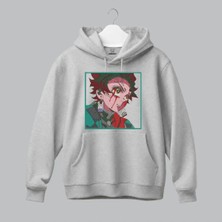 Tanjiro Kamado Demon Slayer Anime Nakışlı Kapüşonlu Sweatshirt Unisex Hoodie