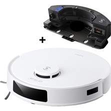 Deebot N20 Pro Robot Süpürge ve Paspas, 8000 Pa Güçlü Emiş, Zerotangle Dolaşma Önleyici Fırça, Ozmo Pro 2.0 Titreşimli Paspas, Lds Lazer Navigasyon, 300 Dakika Çalışma Süresi, Alexa Uyumlu