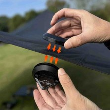 MIIQ2 Mııq2 Cool Camp Mıknatıslı Kamp Askı Aparatı - Güçlü Neodyum Mıknatıs Outdoor Ekipman Tutucu (2'li Paket)