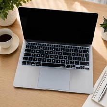Uk Ingilizce Klavye Koruyucu MacBook Air A1932 A2179 A2337 M1 Uyumlu | Avrupa Ingilizce Iso Ters L Enter | Ince Silikon Keyboard Cover Siyah Siyah