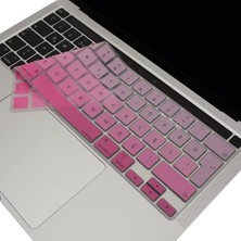 MacBook Pro Türkçe Q Klavye Koruyucu A2338 M1 M2 A2251 A2289 A2141 Uyumlu Silikon Keyboard Cover Touch Bar 13 Inç 16 Inç Pembe