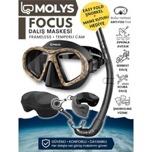 Dalış Maskesi + Antı Fog (Buğu Önleyici Film) + Katlanabilir Şnorkel + Maske Kutusu