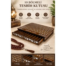 KutuTR Kişiye Özel Ahşap Tesbih Kutuları Tekli, 2, 3, 4 ve 5 Katlı Modeller Lazer Kesim Ceviz Desenli Kapak TDC003 I