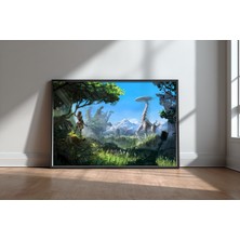 Horizon Zero Dawn Tallneck Wilds Oyun Çerçeveli Tablo Poster Oyun Odası Duvar Dekoru Hediye
