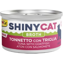 Gimcat Shinycat Broth Sos Içinde Barbun Balıklı ve Ton Balıklı Kedi Konservesi 70GR