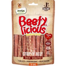 Dentalight Beffy Licious Kurutulmuş Sığırlı Şerit Köpek Maması 70GR