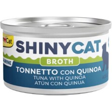 Gimcat Shinycat Broth Sos Içinde Ton Balıklı ve Kinoalı Kedi Konservesi 70GR
