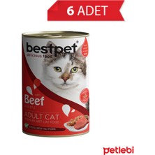 Bestpet Sığır Etli Yetişkin Kedi Konservesi 400GR (6 Adet)