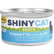 Gimcat Shinycat Broth Sos Içinde Ançuezli ve Ton Balıklı Kedi Konservesi 70GR