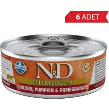 N&d Pumpkin Balkabaklı Tavuklu ve Narlı Tahılsız Yetişkin Kedi Konservesi 70GR (6 Adet)