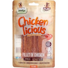 Dentalight Chicken Licious Kurutulmuş Tavuklu Fileto Köpek Ödül Maması 70GR