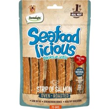 Dentalight Seafood Licious Kurutulmuş Somonlu Şerit Köpek Ödül Maması 70GR