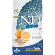 N&d Ocean Ringa Balıklı ve Portakallı Tahılsız Kısırlaştırılmış Kedi Maması 1,5kg