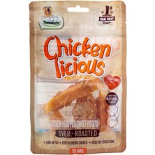 Dentalight Chicken Licious Kurutulmuş Tavuklu ve Tatlı Patatesli Köpek Ödül Maması 70GR