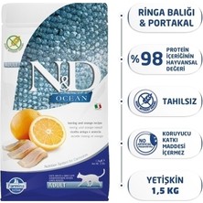 N&d Ocean Ringa Balıklı ve Portakallı Tahılsız Yetişkin Kedi Maması 1,5kg