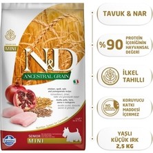 N&d Ancestral Grain Tavuklu ve Narlı Küçük Irk Ata Tahıllı Yaşlı Köpek Maması 2,5kg