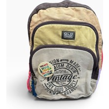 Old Cotton Cargo Vintage Retro Çok Cepli Renkli Sırt Çantası