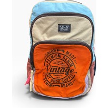 Old Cotton Cargo Vintage Retro Çok Cepli Renkli Sırt Çantası