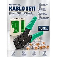 Pemberton Profesyonel RJ45 RJ11 Ağ Kablolama Seti – Sıkma Kesme Sıyırma Pensesi + Kablo Test Cihazı + 10 Adet RJ45 Konnektör Ethernet Lan Internet Kablo Montaj ve Tamir Seti