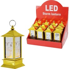 Alfa Brand 12 Adet Kare Kubbe Pilli Ramazan LED Işık Gold BX40