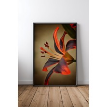 Ember Lily — Twilight Flame Çerçeveli Tablo Poster Salon Duvar Dekoru Hediye