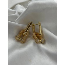 Goldensisters Jewelry Altın Rengi Üzerine Zirkon Taşlı Model Küpe