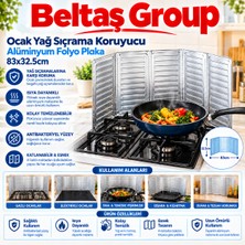 Beltaş Group Ocak Yağ Sıçrama Koruyucu Alüminyum Folyo Katlanabilir (84 X 32.5 cm)