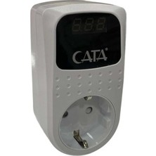 Cata CT-9187 Dijital Akım Korumalı Priz LED Ekranlı 4000W Voltaj Koruma 150-280V Aşırı Akım Gerilim