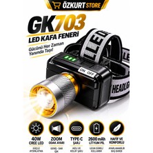 Özkurt Ticaret Kafa Feneri GK703 Şarjlı LED