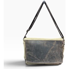 Old Cotton Cargo Deri Kapaklı Kanvas 15.6" Laptop ve Postacı Okul Çantası