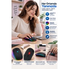 Ince Ergonomik Tasarım 2.4g Kablosuz LED Mouse - Lisinya