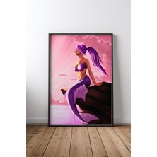 Mermaids Dawn Çerçeveli Tablo Poster Salon Duvar Dekoru Hediye