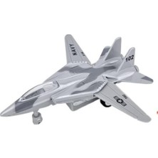 Çek Bırak Mini Metal Uçak - Gri (Lisinya)