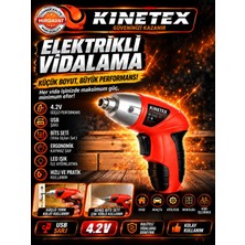 BURADABULDUN 4.2V USB Şarjlı Elektrikli Vidalama 10 Uçlu Bits Seti 1300 Mah