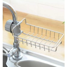 Busstier Mutfak Banyo Duş Musluk Üstü Tek Katlı Raf: Sabun Sünger Askısı ile Pratik Depolama Çözümü