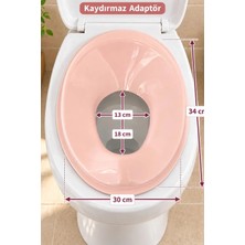 Ponçik Store Kaydırmaz Klozet Kapağı Adaptörü, Çocuk Tuvalet Eğitimi Alıştırma Oturağı Renkli Kaydırmaz