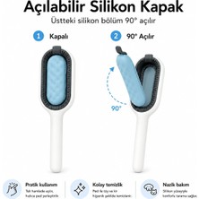 Getmeev Temizleme Pedi Hazneli Masajlı Kedi ve Köpek Tüy Toplama Tarağı