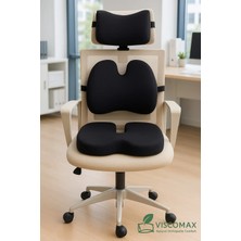 Viscomax Ergonomik Ofis Sandalye ve Araba Minderi Seti | Bel, Boyun ve Oturma Desteği 3'lü Set