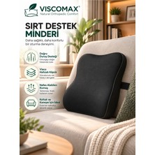 Viscomax Ortopedik Visco Sırt Bel Destek Minderi – Ev Koltuğu ve Kanepe Için Ergonomik Minderi