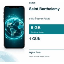 Bin1çeşit Saint Barthelemy Esım Internet Paketi Günlük 5 GB 1 Gün
