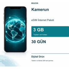 Bin1çeşit Kamerun Esım Internet Paketi 3 GB 30 Gün
