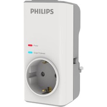 Philips CHP7010W Tekli Akım Koruma Priz, 1140J, Beyaz