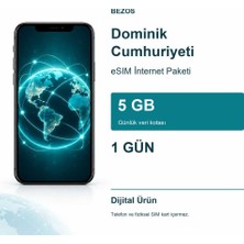 Bin1çeşit Dominik Cumhuriyeti Esım Internet Paketi Günlük 5 GB 1 Gün
