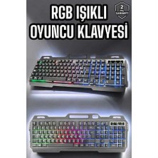 Bin1çeşit Rgb Işıklı Oyuncu Klavye ve Mouse Seti USB Girişli